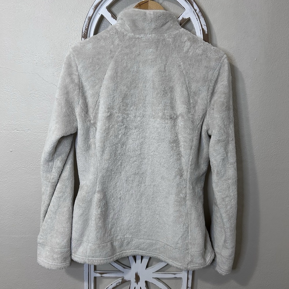 The North Face Womens MEDIUM Mossbud Fleece 1/4 Zip Pullover Ivory - Picture 3 of 5
